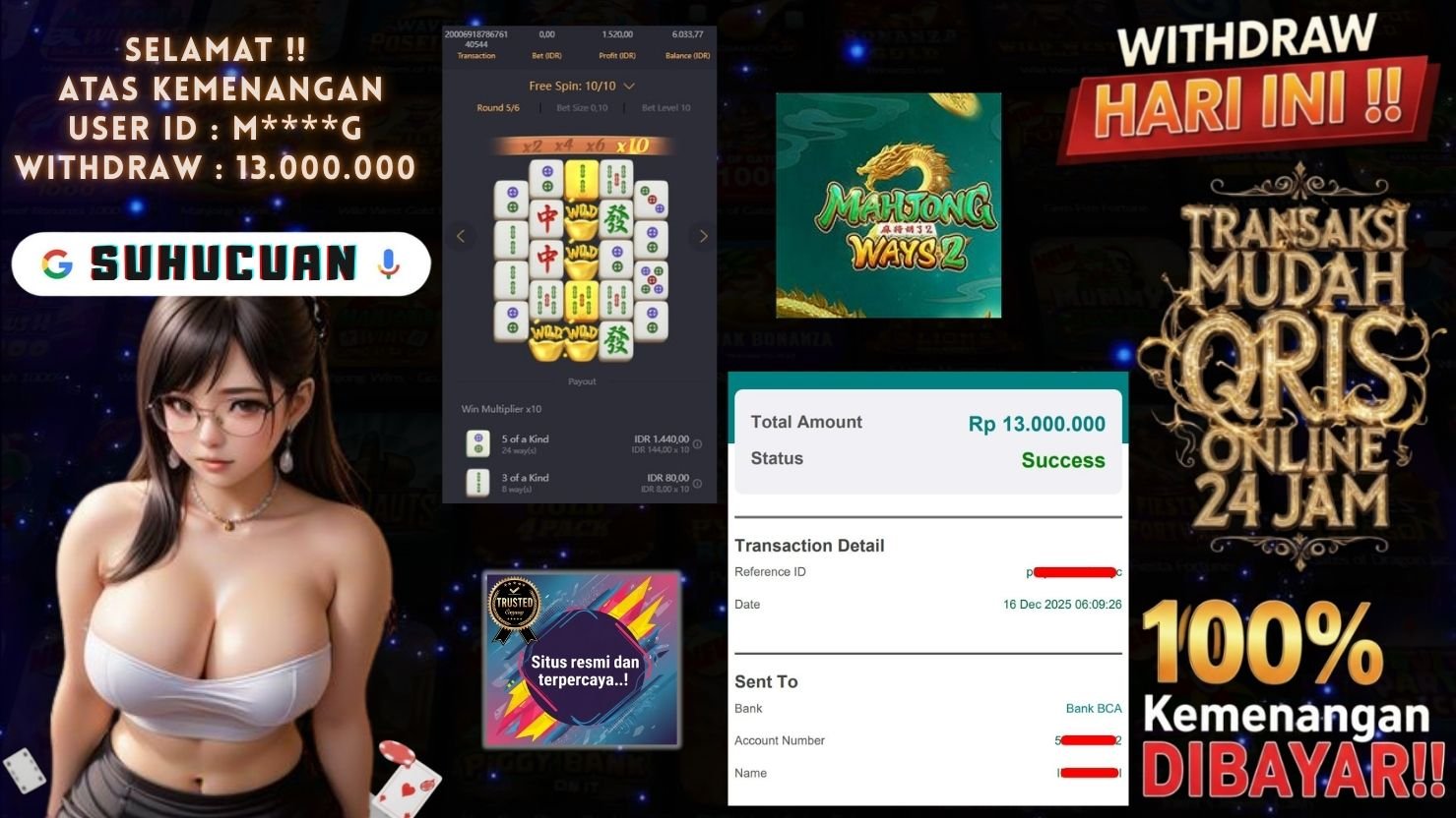 SUHUCUAN JACKPOT SLOT MAHJONG WAYS 2